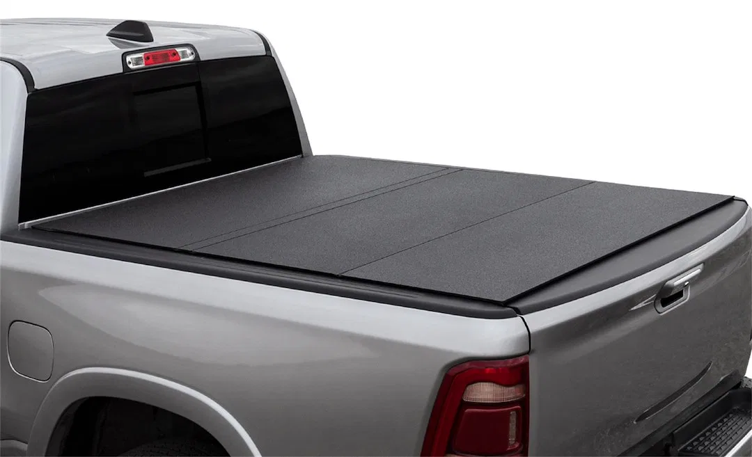 B3040059 – ACCESS Tonneau Cover, Hard Fold Low Profile 2 Folds/ 3 Panels Black Urethane Finish Aluminum Lockable Usin...